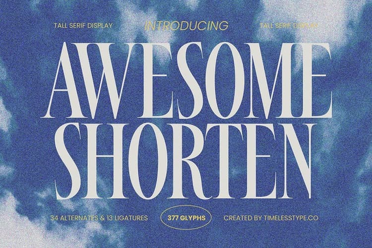 Awesome Shorten Font