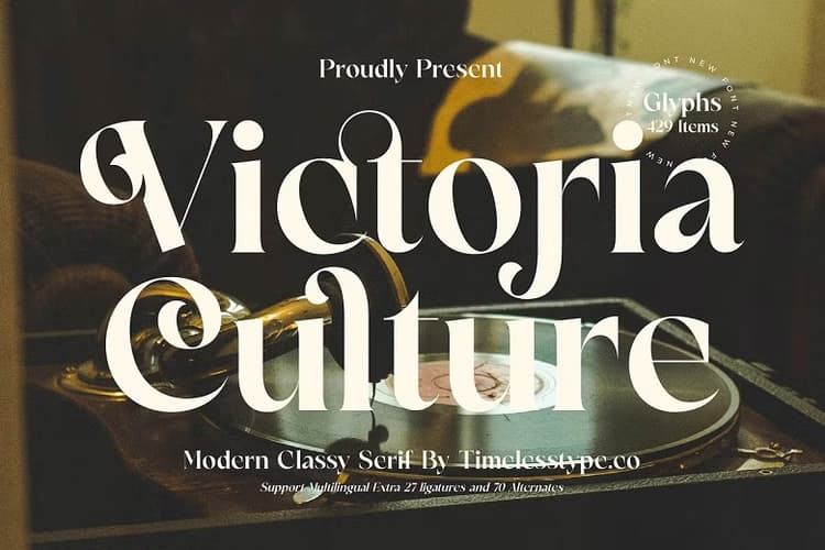 Victoria Culture Font