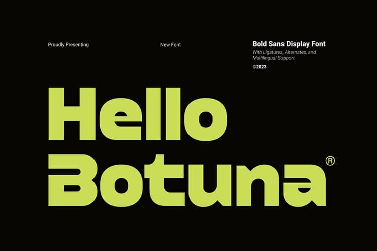 Hello Botuna Font
