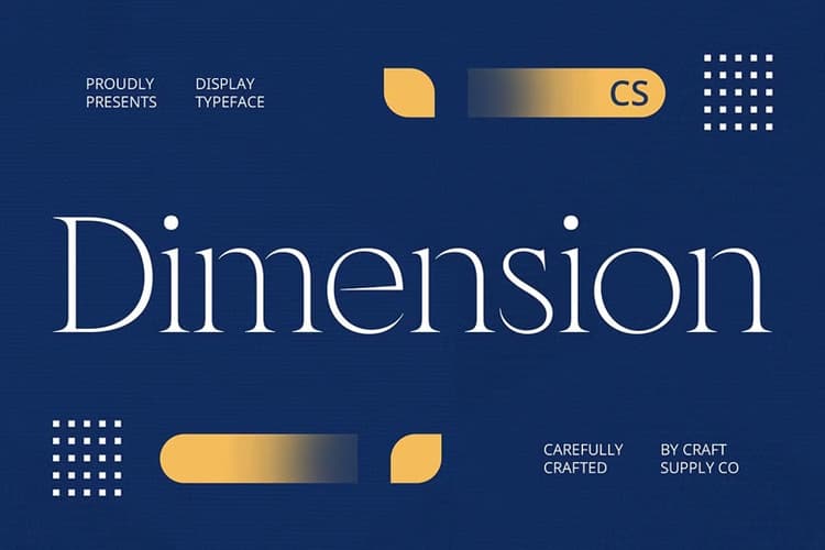 CS Dimension Font