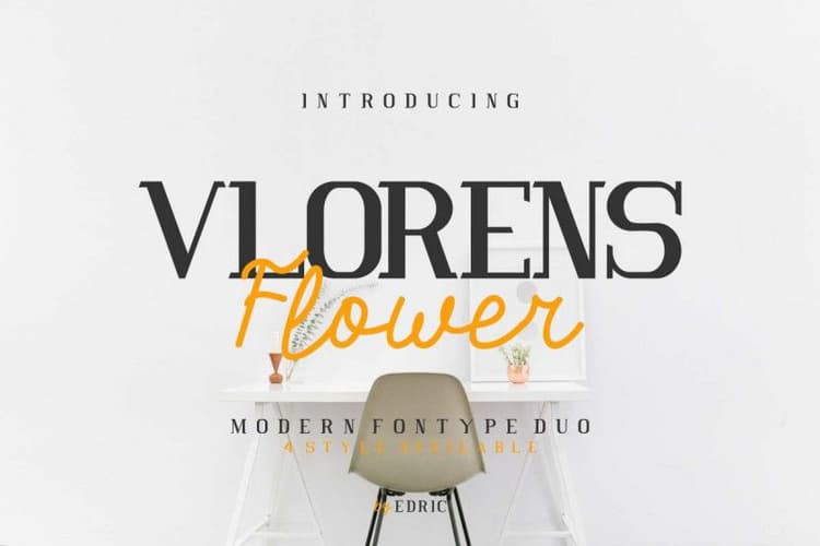Vlorens Flower Fonts Duo