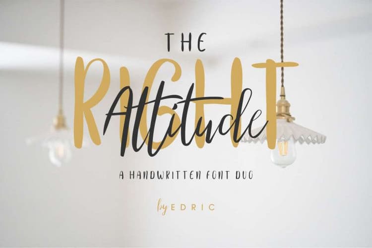 The Right Attitude Script Font Duo