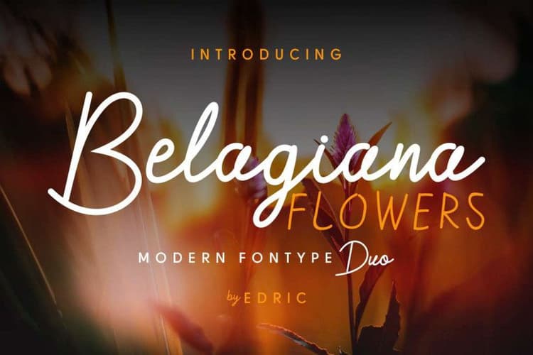 Belagiana Flowers Script Font