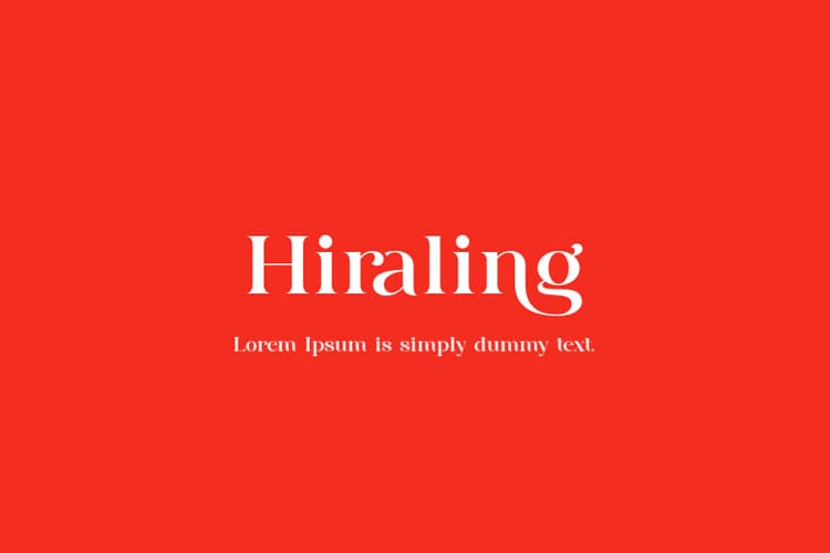 Hiraling Font