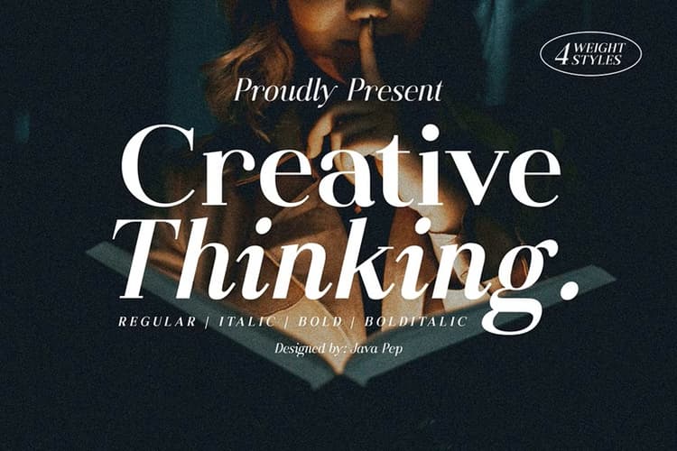 Creative Thinking Font