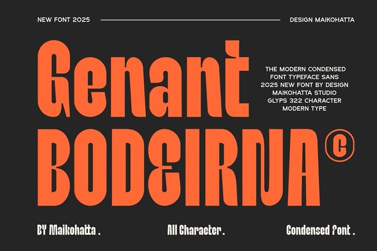 Genant Bodeirna Font