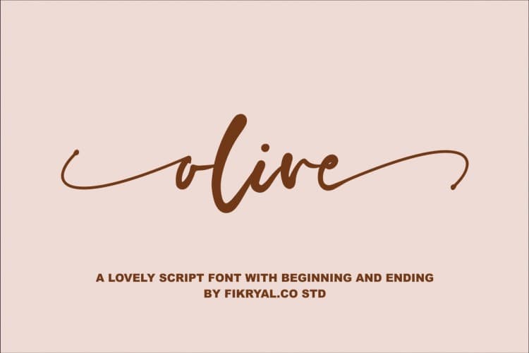 Olive Script Font