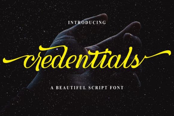 Credentials Script Font