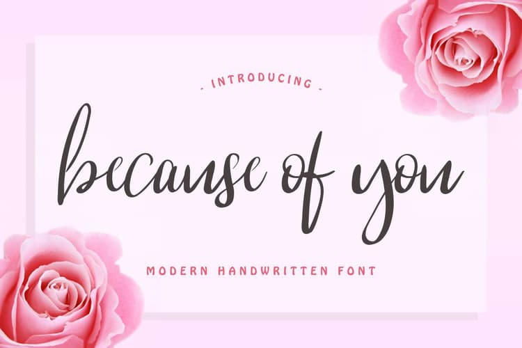 Because Of You Font