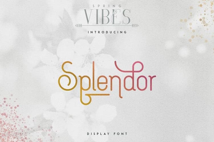Splendor Display Font