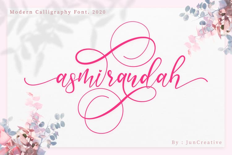 Asmirandah Calligraphy Font