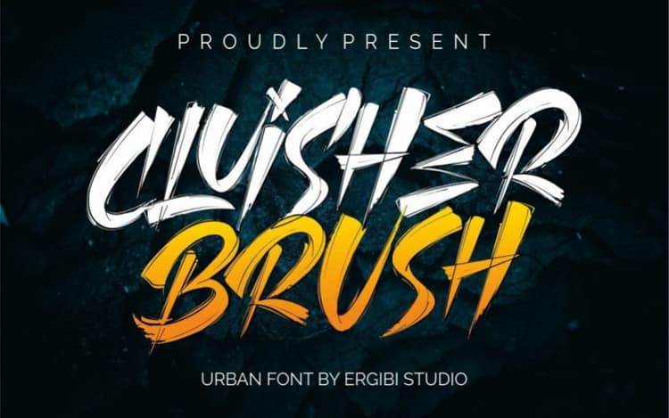 Cluisher Brush Font