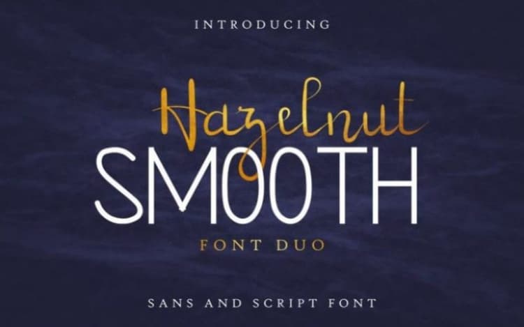 Hazelnut Smooth Handwritten Font