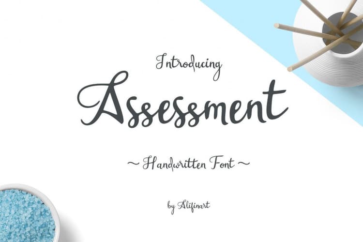 Assessment Calligraphy Font