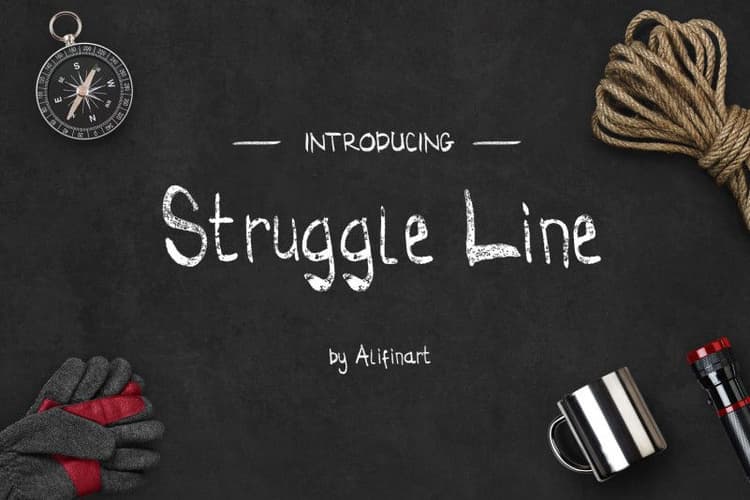 Struggle Line Brush Font
