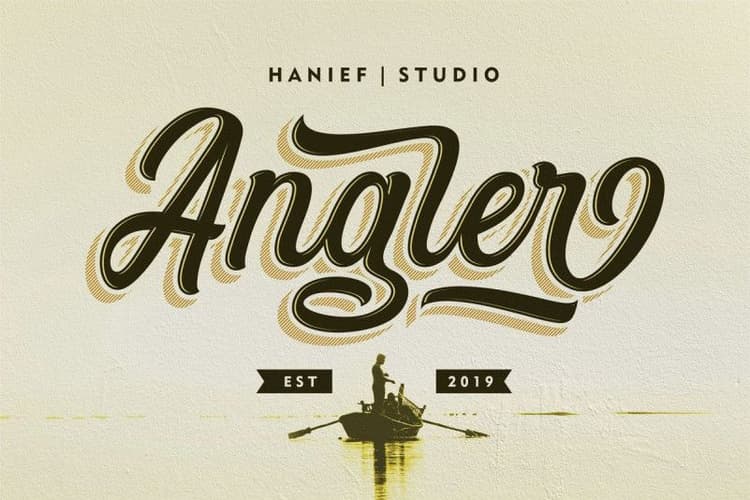 Angler Modern Script Font