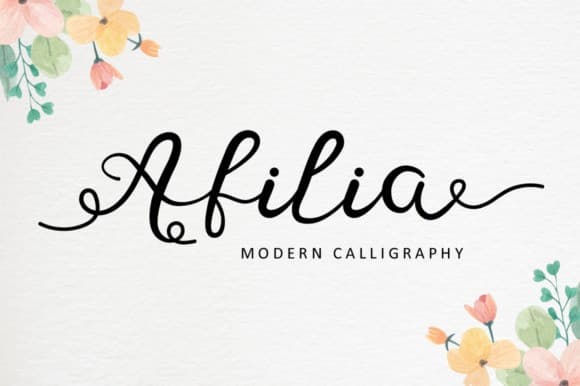 Afilia Modern Calligraphy Font