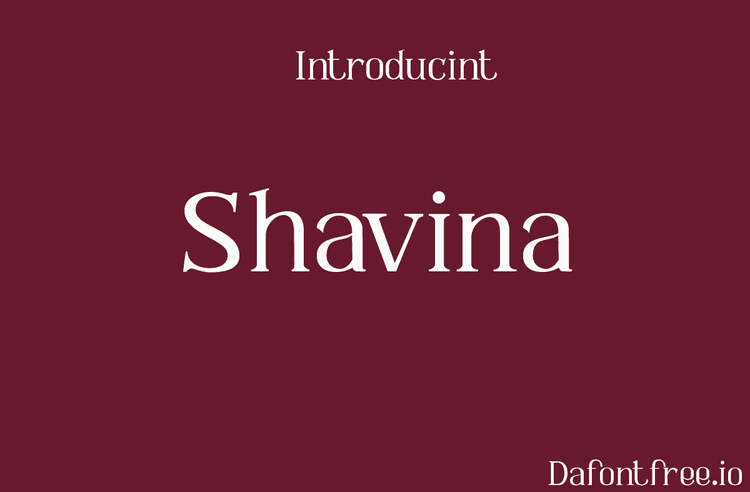 Shavina Serif Font
