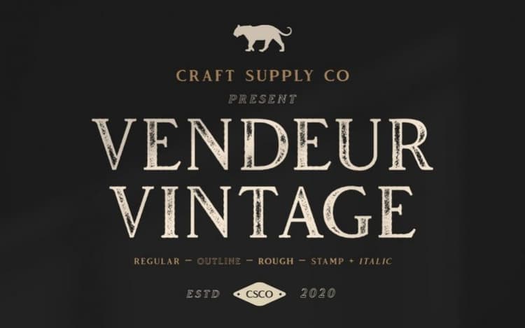 Vendeur Vintage Serif Font