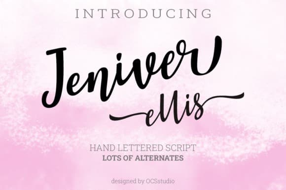 Jennifer Ellis Calligraphy Font