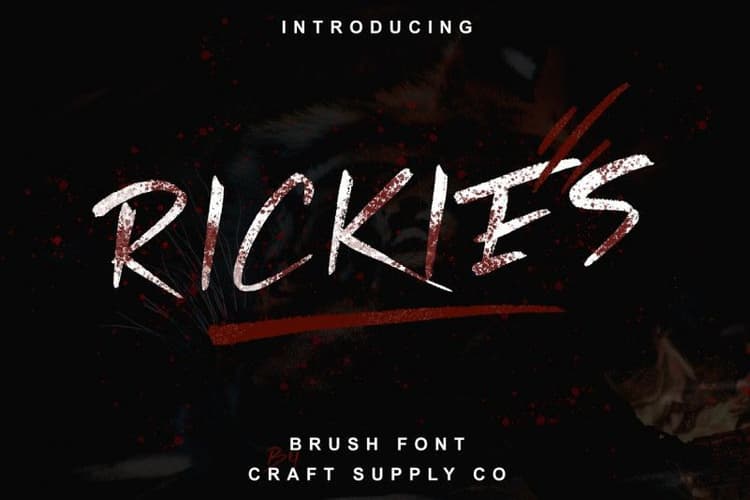 Rickies Brush Font