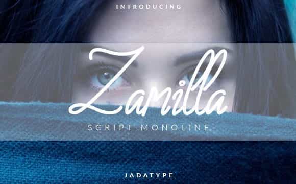 Zamilla Monoline Script Font Image 1