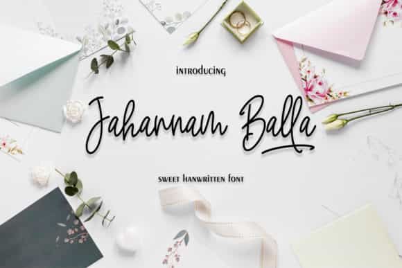 Jahannam Balla Handwritten Font Image 1