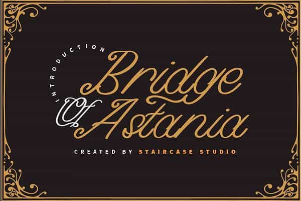 Bridge of Astania Monoline Font Image 1