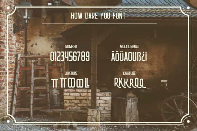 How Dare You Retro Vintage Typeface Image 3