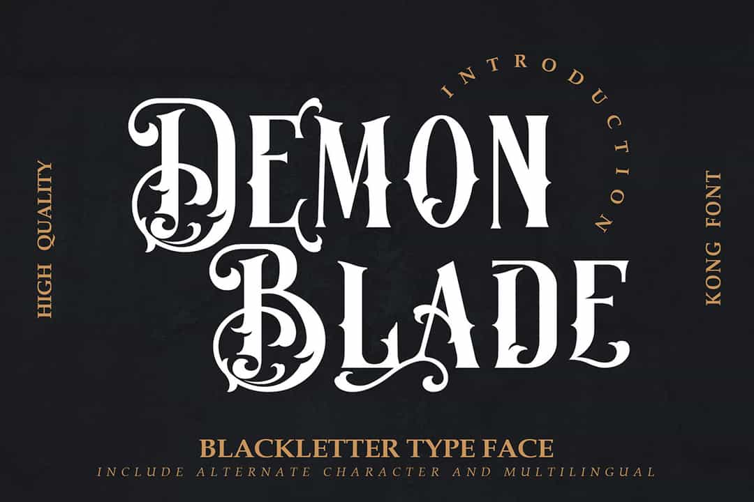 Demon Blade Typeface Image 1
