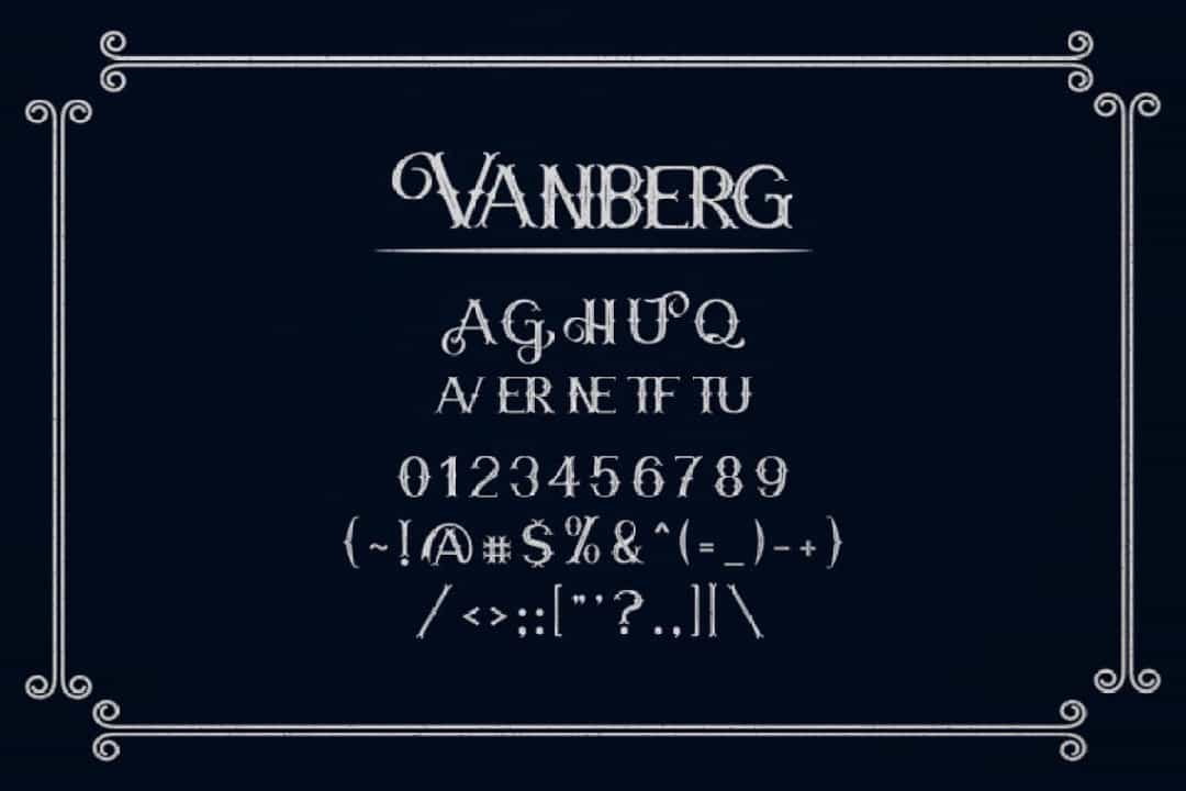 Vanberg Font Image 3