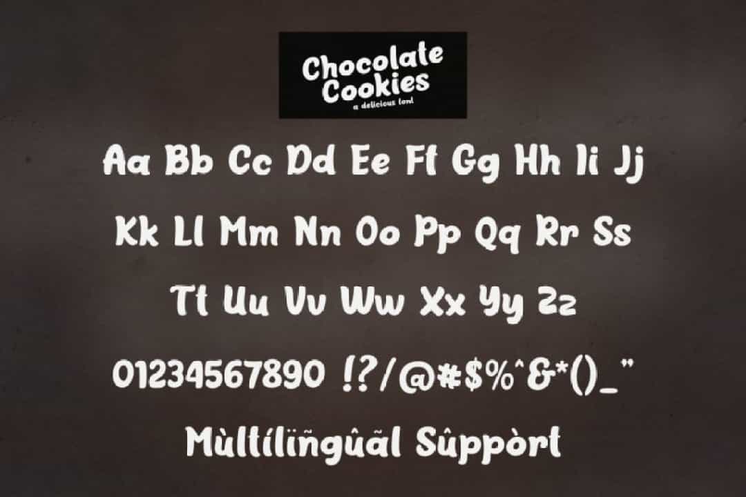 Chocolate Cookies Font Image 3