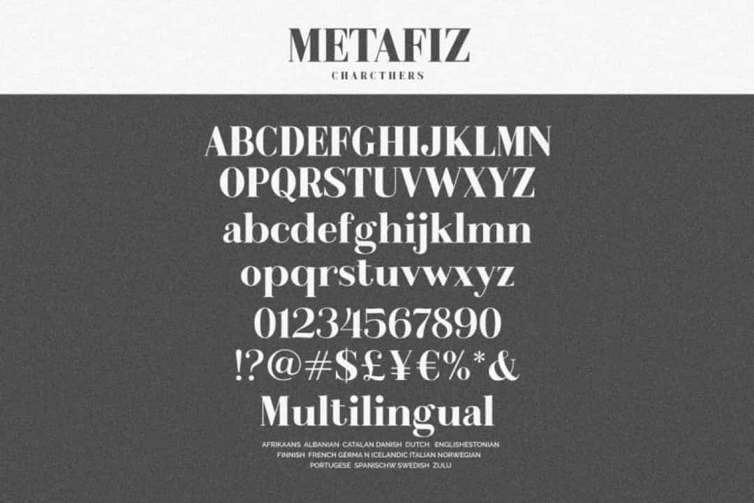 Metafiz Font Image 3