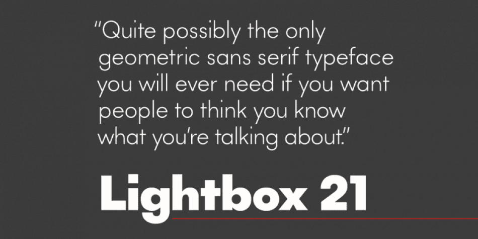 Lightbox 21 Font Family Image 3