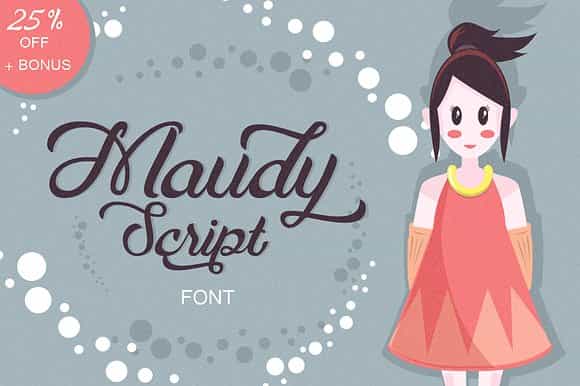 Maudy Script Font Image 1