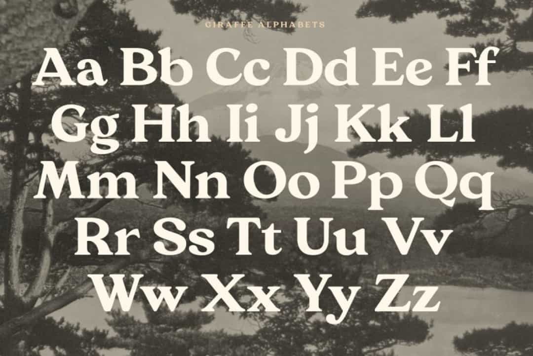 Giraffe Font Image 3