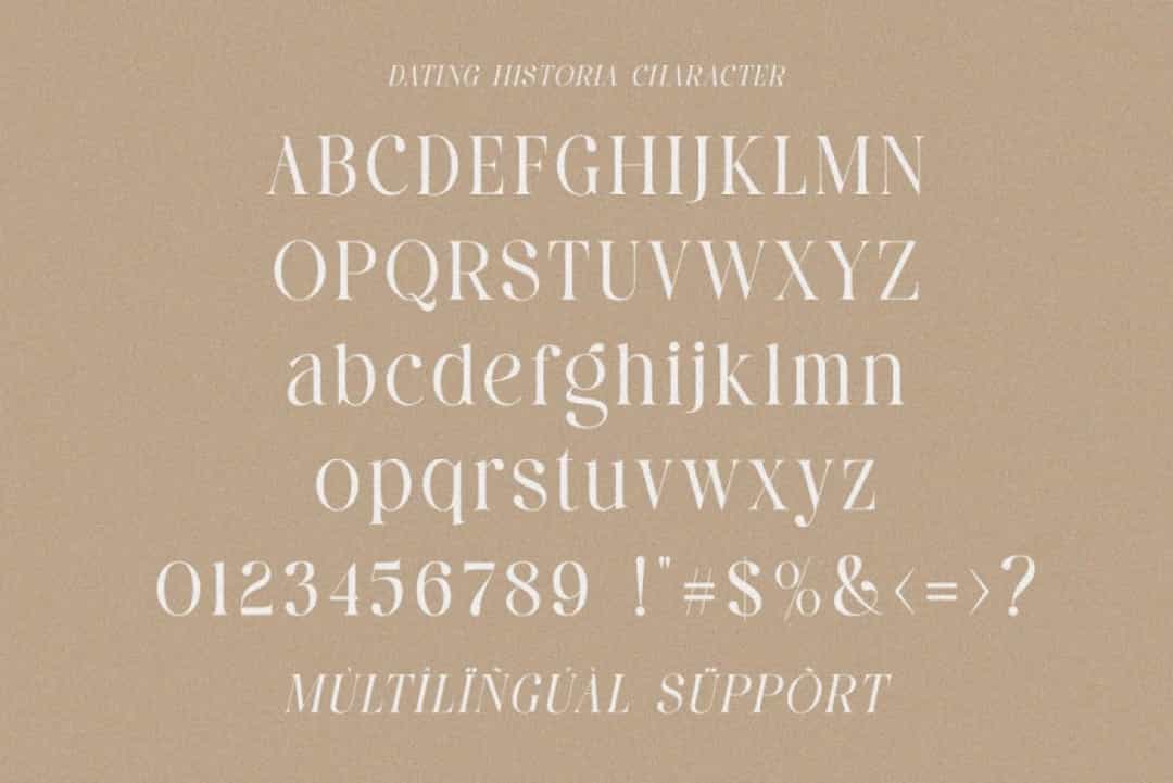 Dating Historia Font Image 3