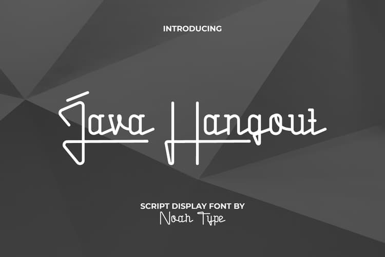 Java Hangout Font