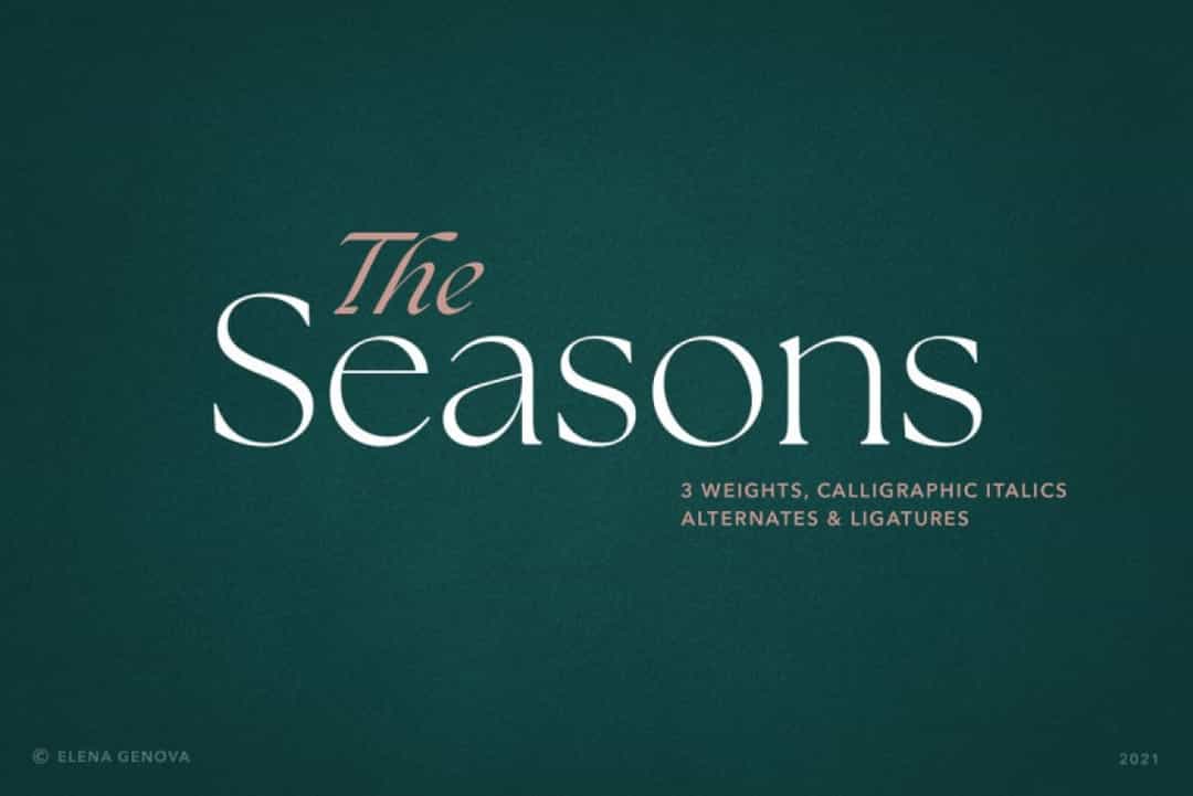 The Seasons Font Image 1