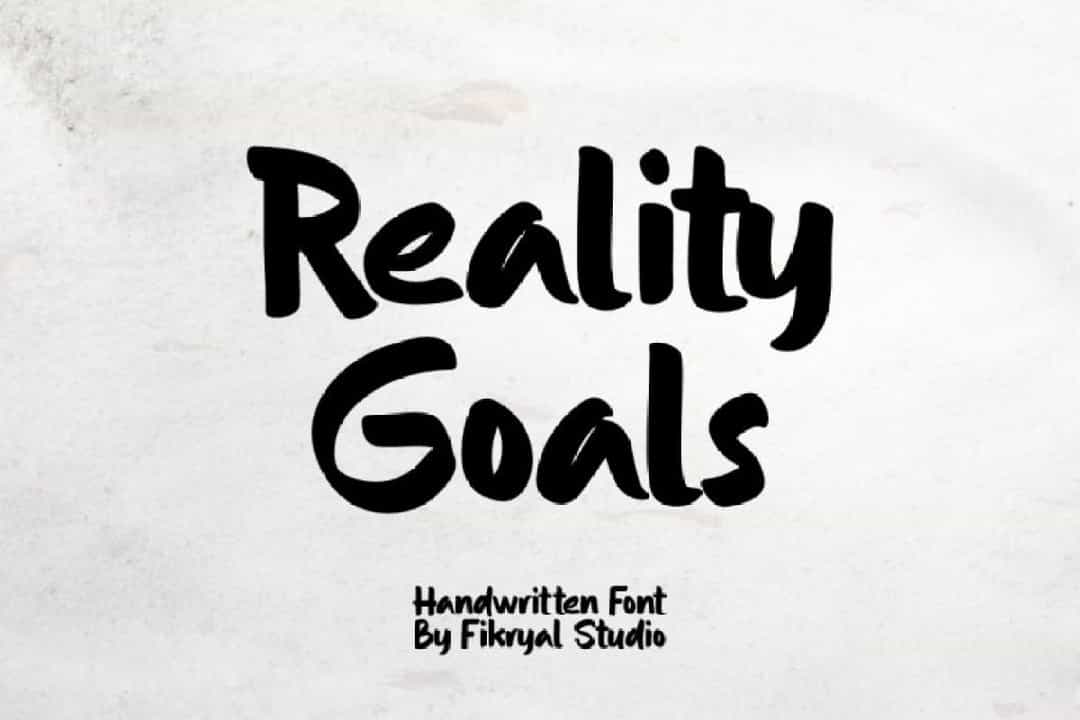 Reality Goals Font Image 1