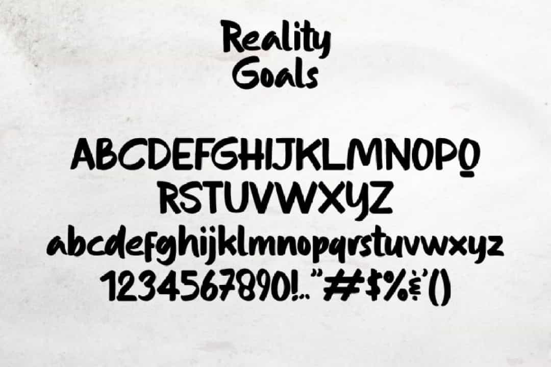 Reality Goals Font Image 3