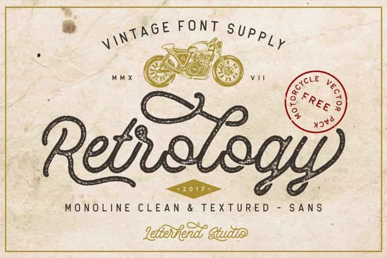 Retrology Script Font Image 1