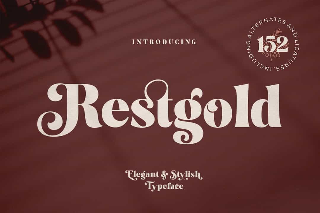 Restgold Font Image 1