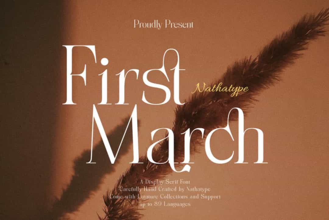 First March Font Image 1
