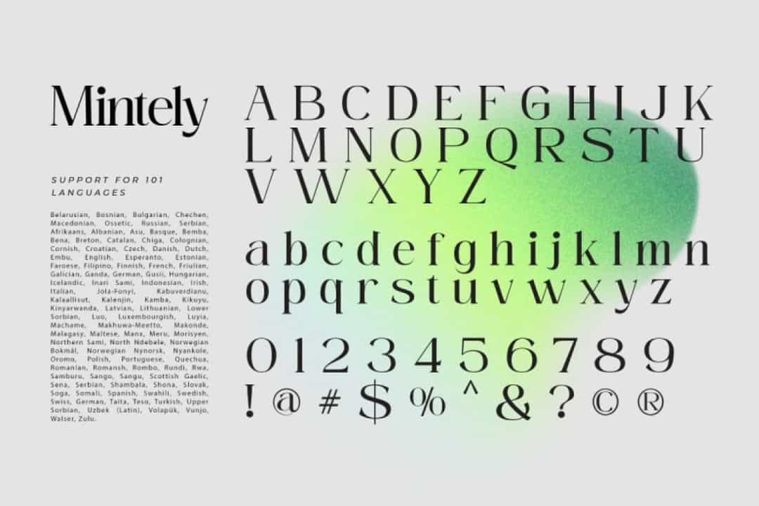 Mintely Font Image 3