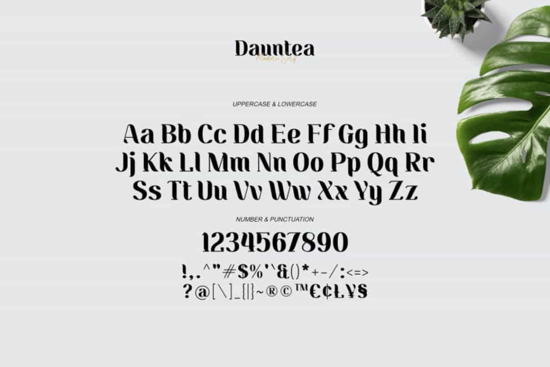 Dauntea Font Image 3