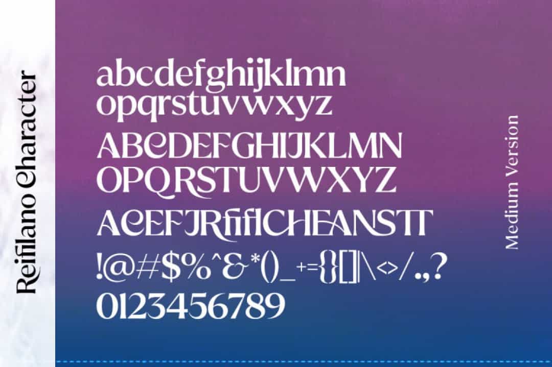 Reifilano Font Image 3