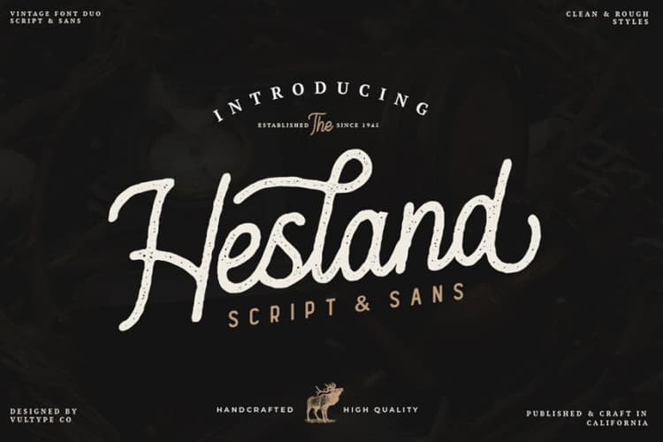 Hesland Vintage Font Duo