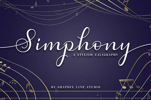 Simphony Calligraphy Font Image 1