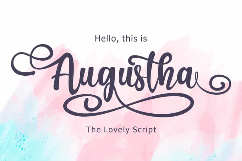Augustha Script Font Image 1